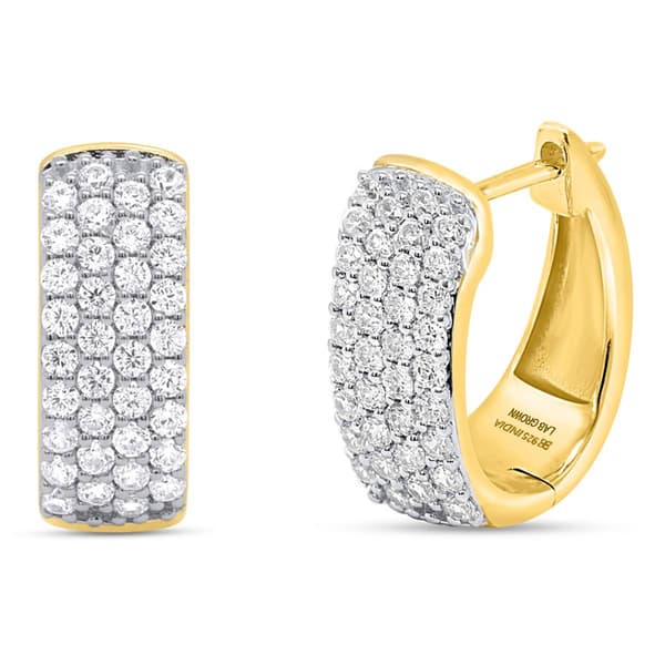 Nova Star&#174; 1ctw. Lab Grown Diamond Hoop Earrings