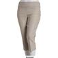 Womens Briggs Luxe Pull On Millennium Bar Detail Hem Capri Pants - image 4