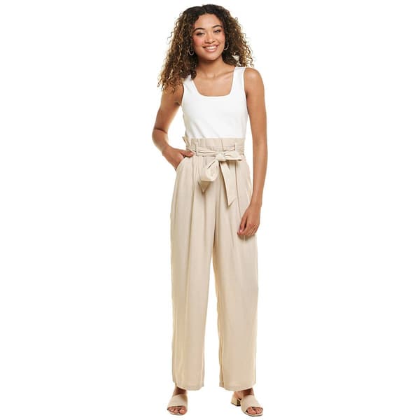 Juniors Hunter & Brown Ponte Top Crosshatch Bottom Jumpsuit