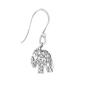 Athra Sterling Silver Laser Cut Elephant Drop Earrings - image 2