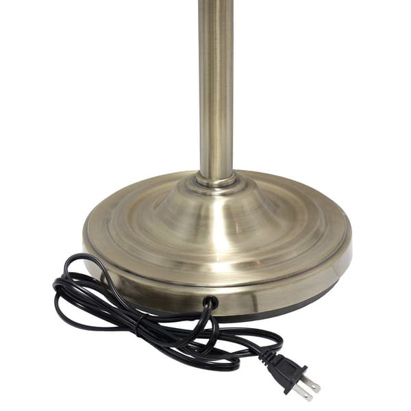 Lalia Home Classic 2 Read Light Glass Shade Torchiere Floor Lamp