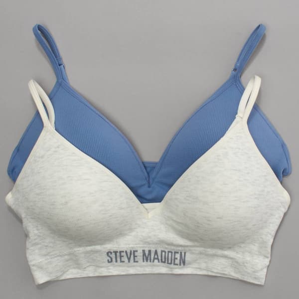 Womens Steve Madden 2pk. Wirefree Ribbed Bra - SM19751A2 - image 