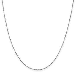 Gold Classics(tm) .95mm. 14kt. White Gold Box Chain Necklace