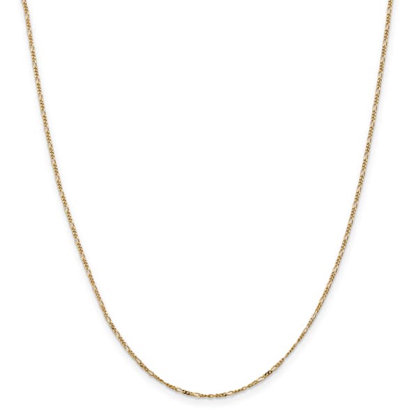 Unisex Gold Classics(tm) 1.25mm. 14k Gold Flat Figaro Chain Necklace