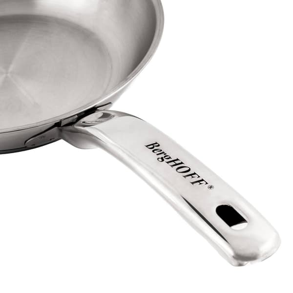 BergHOFF Belly Shape Stainless Steel 6.25in Saucepan w/ Glass Lid