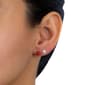 Clear Red Ball Crystal Duo Earrings - image 2