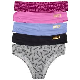 Womens Juicy Couture 5pk. Laser Bikini Panties - JC9213-5PKDS