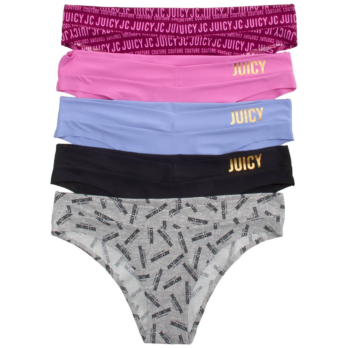 Womens Juicy Couture 5pk. Laser Bikini Panties - JC9213-5PKDS