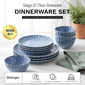 Sango Frill Reactive 12pc. Blue Stoneware Dinnerware Set - image 3