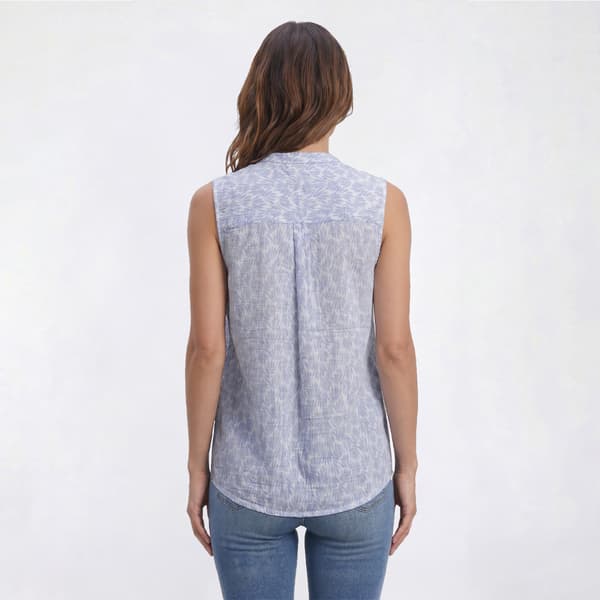 Womens da-sh Sleeveless Pocket Italian Gauze Blouse