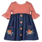 Girls (4-6x) Bonnie Jean Stripe & Floral Embroidered Denim Dress - image 1