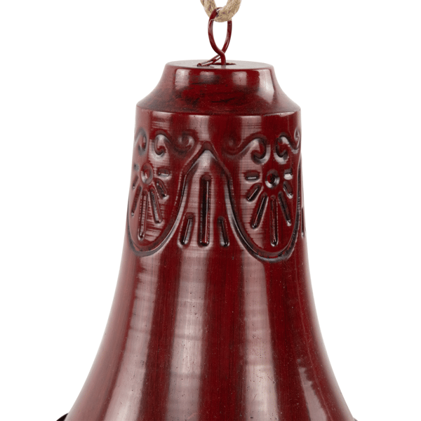 Northlight 2pc. Embossed Burgundy Christmas Bell Ornaments