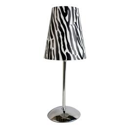 LimeLights Mini Silver Table Lamp w/Plastic Printed Shade