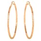 Jessica Simpson Imitation Yellow Gold Plated Omega Hoop Earrings - image 1