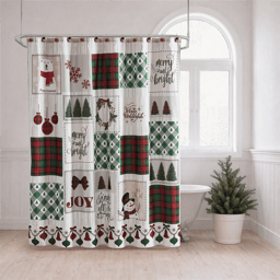 Avanti Patchwork Plaid Shower Curtain
