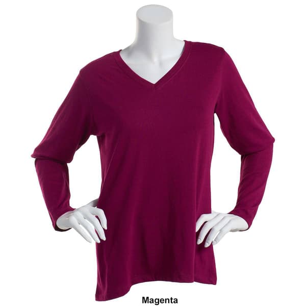 Womens Starting Point Super Soft V-Neck Long Sleeve Tee