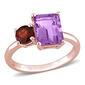 Gemstones Classics&#40;tm&#41; Rose Gold Plated Amethyst & Garnet Ring - image 1