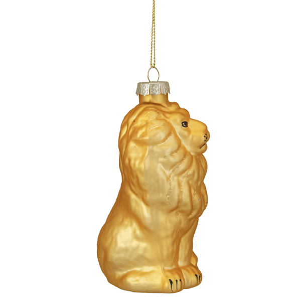Northlight 4.25in. Standing Lion Glass Christmas Ornament