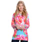 Petite Ali Miles 3/4 Sleeve Large Floral Side Button Blouse - image 1