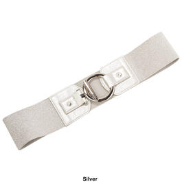 Womens Vince Camuto Ring and Toggle Metallic Stretch Belt