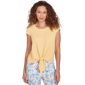 Women's Cap Sleeve Wavy Knit Tie Top - image 1