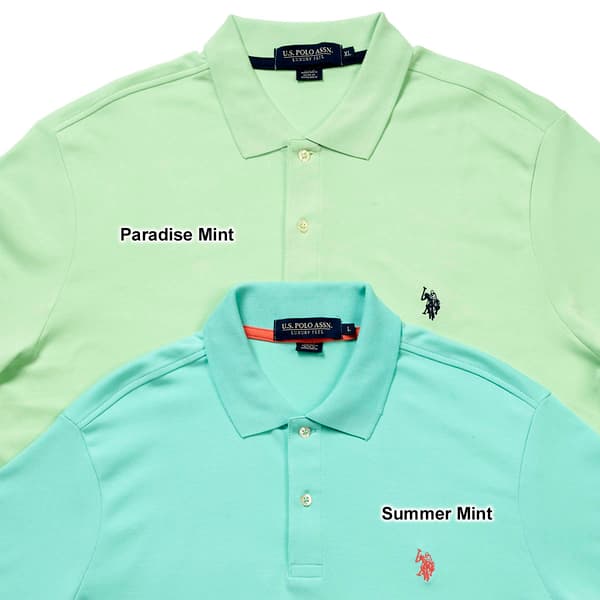 Mens U.S. Polo Assn.&#174; Interlock Short Sleeve Polo