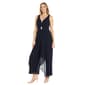 Womens R&M Richards Sleeveless Rhinestone Trim Flyaway Jumpsuit - image 1