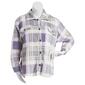 Plus Size New York Laundry Sherpa Plaid Shacket w/Pocket - Lilac - image 1