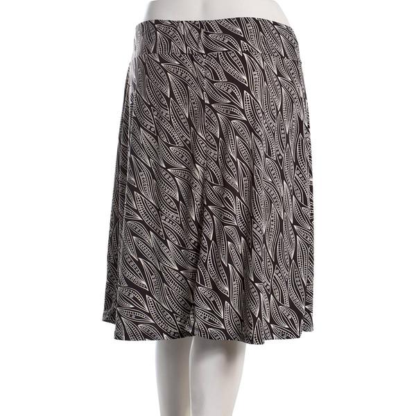 Womens NY Collection Pull On Abstract Leaf Skirt