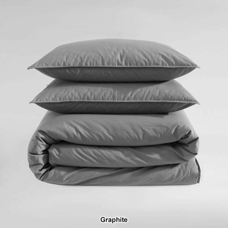 Calvin Klein Washed Percale Cotton 3pc. Comforter Set
