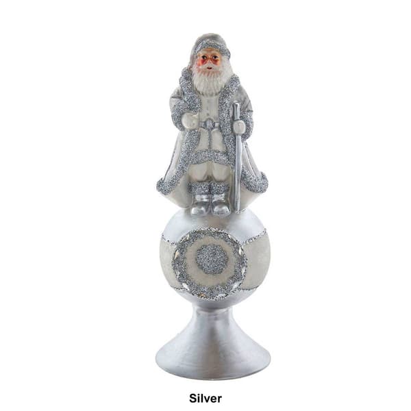 Kurt Adler 8.75in. Noble Gems Glass Santa Tree Topper