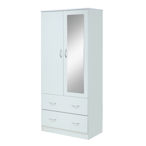 L''Baiet Freestanding Wardrobe Armoire with Full-Length Mirror - image 