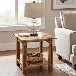 Fairway Avenue Home(tm) Solid Acacia Architectural End Table