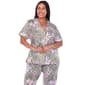 Plus Size White Mark 2pc. Leopard Floral Pajama Set - image 4