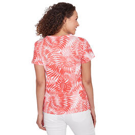 Womens Hearts of Palm Printed Essentials Monstera Paradise Tee