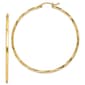 Gold Classics(tm) 10kt. 1.5x50mm Diamond Cut Hoop Earrings - image 1