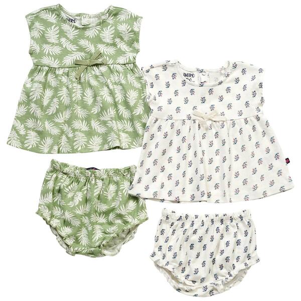 Baby Girl &#40;0-9M&#41; Limited Too&#40;tm&#41; Floral/Leaf Dresses & Diaper Covers - image 