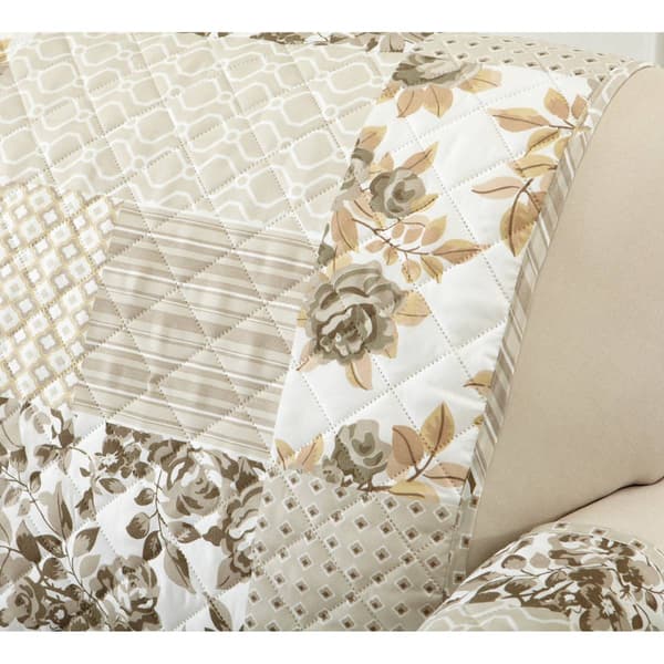FreshFolds&#8482; Reversible Floral Patchwork Furniture Protector