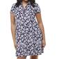 Petite MSK Short Sleeve Floral Half Zip Neck Shift Dress - image 3