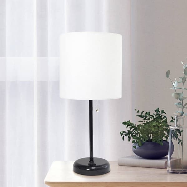 Creekwood Home Oslo 19.5in. Table Lamp w/ Power Outlet