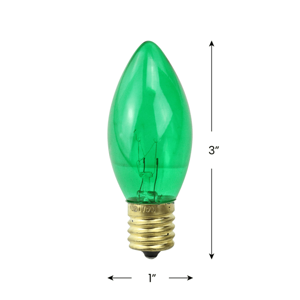 Northlight 25pk Green C9 Incandescent Christmas Replacement Bulbs