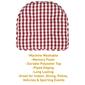 Sweet Home Collection Checkered Memory Foam Chair Pad - image 3