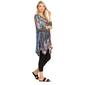Womens White Mark Marlene Blue Novelty Print Tunic - image 4