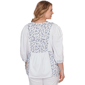 Plus Size Ruby Rd. French Riviera 3/4 Sleeve Mixed Floral Blouse - image 2