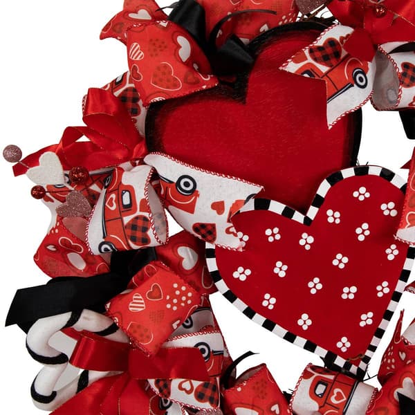 Northlight Seasonal Ribbon and Twig Valentine''s Day Wreath