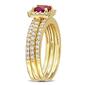 Gemstone Classics&#8482; 10kt. Gold Plated Lab Created Ruby Ring - image 2