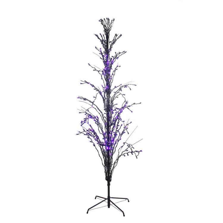 Northlight Seasonal 6ft. Purple Light Outdoor Halloween Twig Tree
