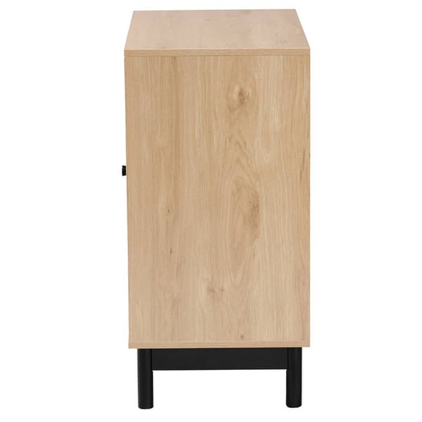 Baxton Studio Cherelle Light Brown 2-Door Storage Cabinet