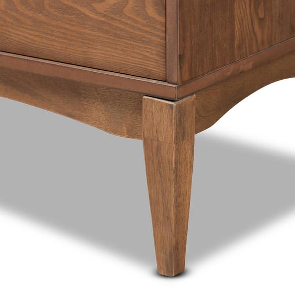 Baxton Studio Landis Modern Ash Walnut Wood 6-Drawer Dresser