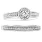 Haus of Brilliance Sterling Silver 1/2ct. Diamond Bridal Set - image 2